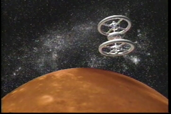 Scene of arrival at the space station in Guided Tour: The Red Planet
